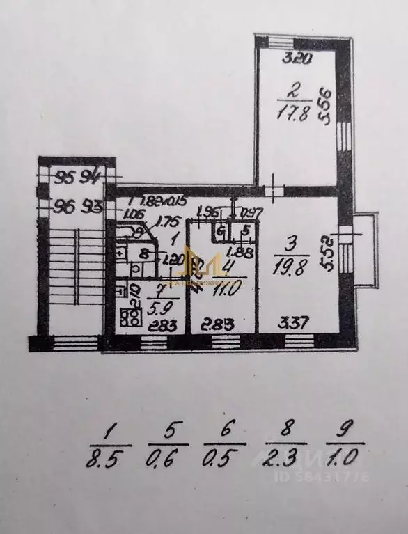 3-к кв. Санкт-Петербург пер. Каховского, 8 (68.2 м) - Фото 1