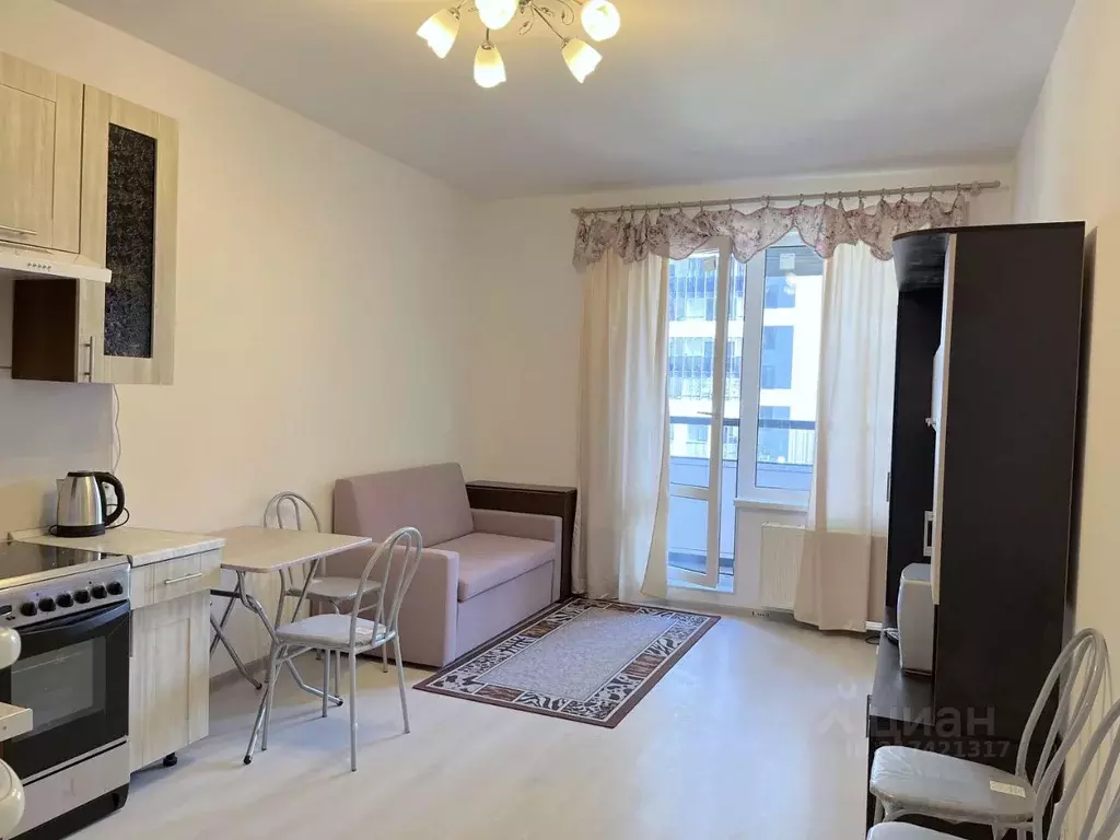 Студия Санкт-Петербург ул. Верхне-Каменская, 9к1 (25.0 м) - Фото 1