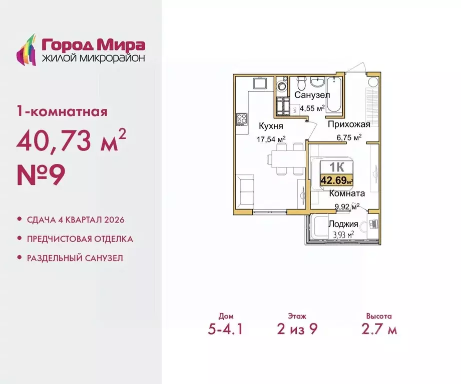 1-к кв. Крым, Симферополь ул. Батурина (40.73 м) - Фото 0