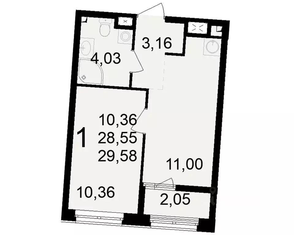 1-к кв. Рязанская область, Рязань Свобода жилой комплекс (28.55 м) - Фото 0