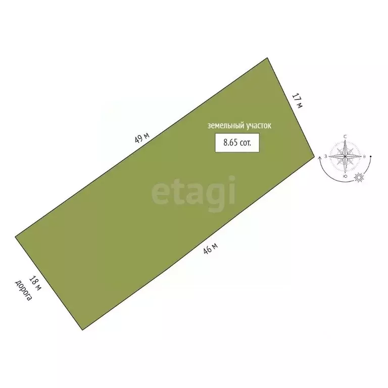 Участок в Забайкальский край, Чита пос. Каштак, Просторная ул. (8.7 ... - Фото 2