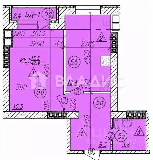 1-к кв. Белгородская область, Белгородский район, Новосадовское с/пос, ... - Фото 2