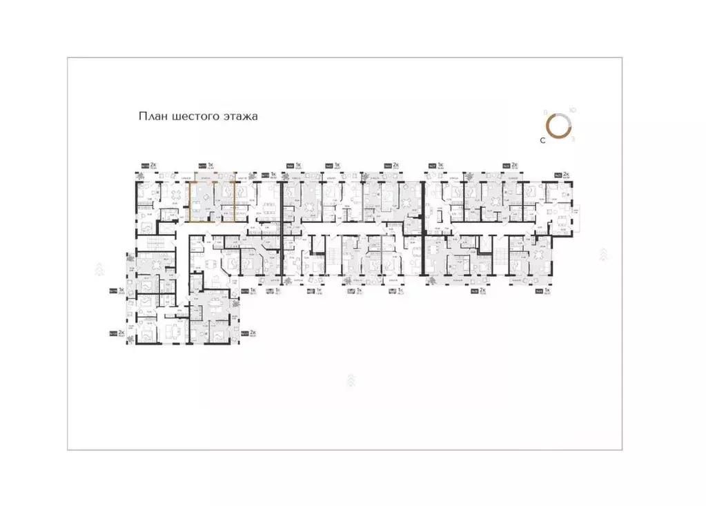 1-к кв. Калининградская область, Светлогорск Новая ул., 108-114 (52.49 ... - Фото 1