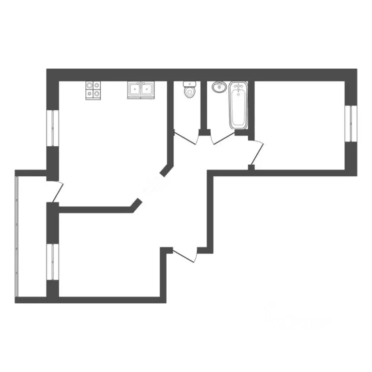 3-к кв. Тюменская область, Тюмень ул. Избышева, 6 (65.0 м) - Фото 2