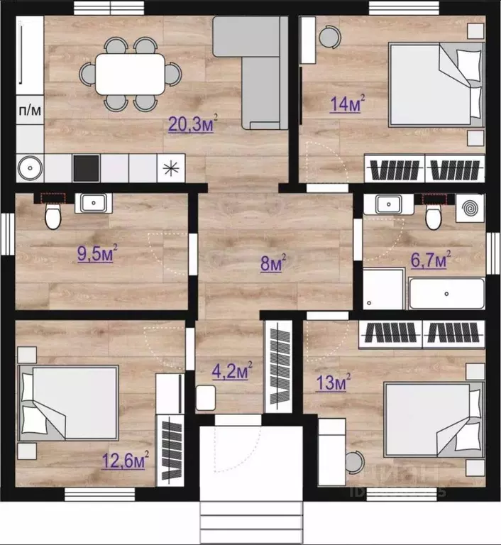 Дом в Челябинская область, Сосновский муниципальный округ, с. ... - Фото 2