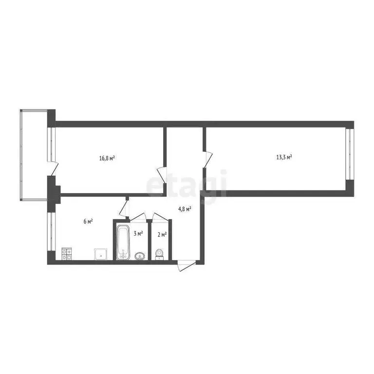 2-комнатная квартира: Ижевск, улица 9 Января, 171 (44.2 м) - Фото 0