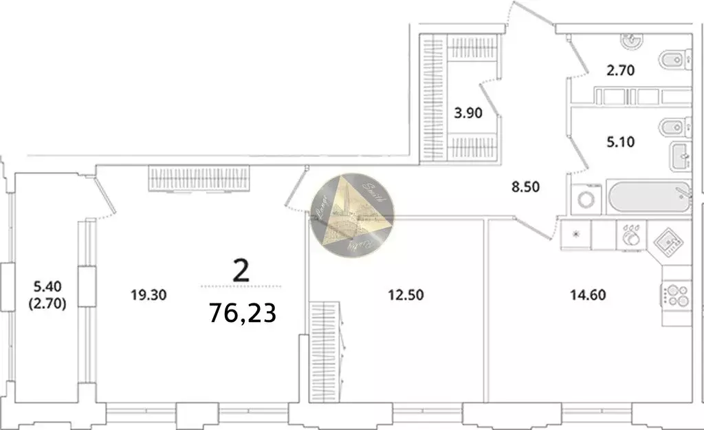 2-комнатная квартира: Санкт-Петербург, Планерная улица, 99 (76.23 м) - Фото 0