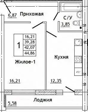 1-к кв. Смоленская область, Починок 1-й мкр,  (44.86 м) - Фото 0