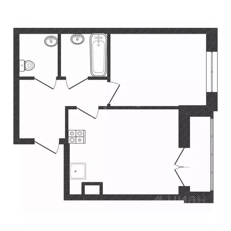 1-к кв. Калужская область, Обнинск ул. Славского, 10 (42.9 м) - Фото 2