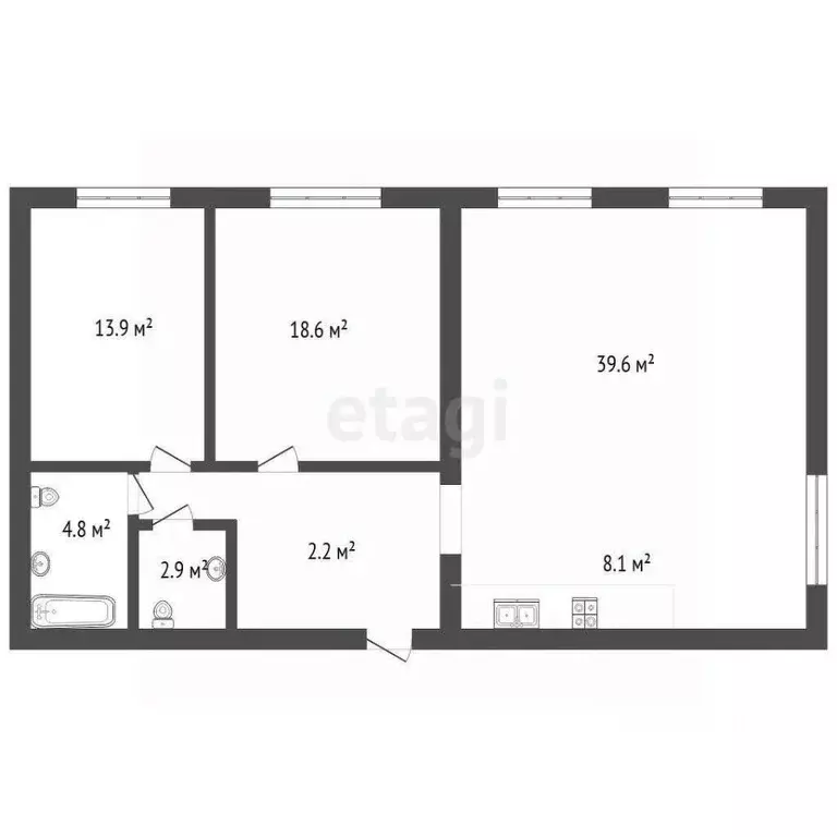 3-к кв. Тюменская область, Тюмень Новгородская ул., 14 (99.5 м) - Фото 2