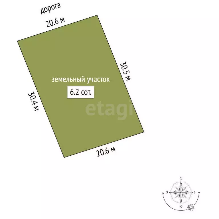 Участок в Калиновка, улица Шевченко, 12 (6.2 м) - Фото 1