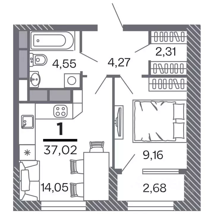 1-к кв. Рязанская область, Рязань Петра и Февронии жилой комплекс ... - Фото 1