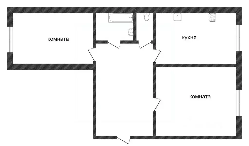 2-к кв. Тюменская область, Ишим ул. Карла Маркса (47.9 м) - Фото 1