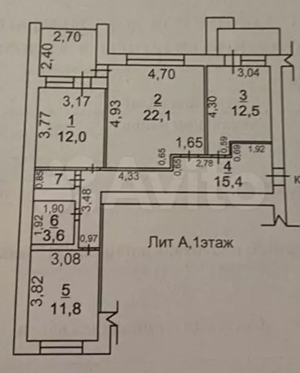 3-к. квартира, 80 м, 1/6 эт. - Фото 0