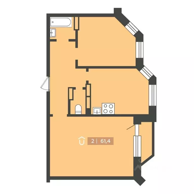 2-к кв. Свердловская область, Екатеринбург Сортировочный жилрайон, ... - Фото 0