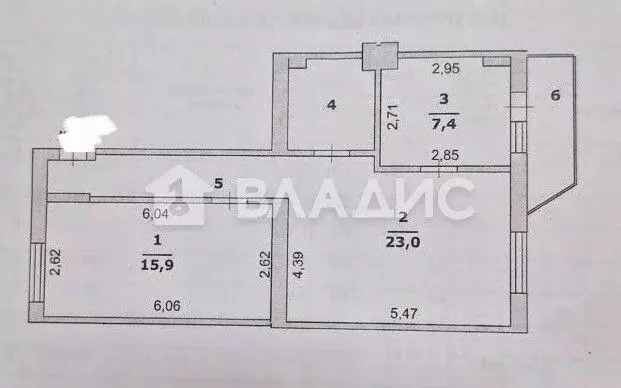 2-к кв. Белгородская область, Белгород Донецкая ул., 83в (60.0 м) - Фото 2