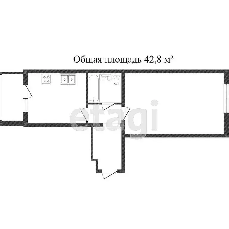 1-комнатная квартира: Вологда, Ярославская улица, 33 (42.9 м) - Фото 1
