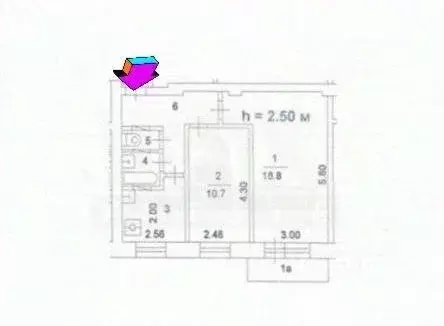 Комната Москва Нагатинская наб., 16 (18.8 м) - Фото 1