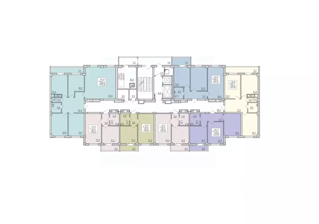 4-к кв. Воронежская область, Воронеж Цимлянская ул., 10В/2 (110.2 м) - Фото 2