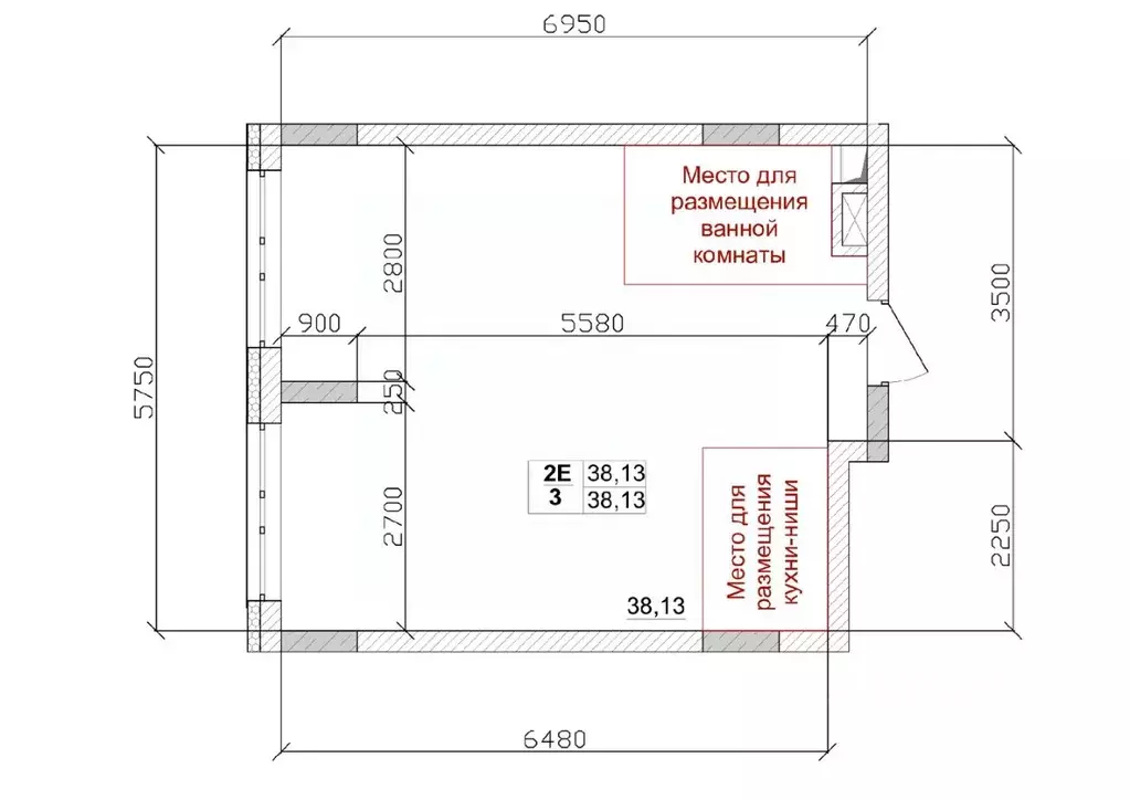 2-к кв. Кемеровская область, Кемерово ул. Дружбы, 11 (38.13 м) - Фото 1