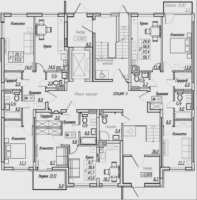 1-к кв. Калининградская область, Пионерский  (41.1 м) - Фото 2