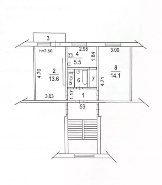 2-к кв. Московская область, Кубинка ул. Генерала Вотинцева, 8 (40.8 м) - Фото 0