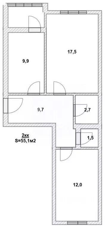 2-к кв. Калининградская область, Калининград Елизаветинская ул., 8 ... - Фото 1