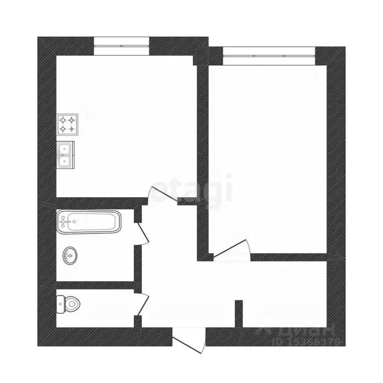 1-к кв. Тюменская область, Тобольск 10-й мкр, 9 (34.0 м) - Фото 2