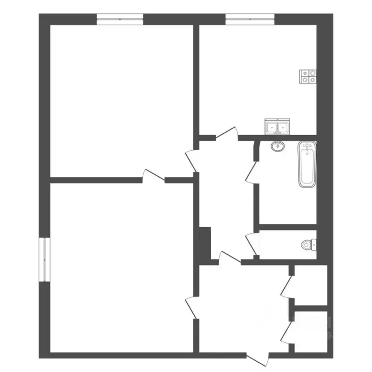 2-к кв. Тюменская область, Тюмень ул. Мира, 8А (48.5 м) - Фото 2