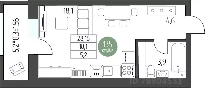 Студия Краснодарский край, Темрюкский район, Тамань ст-ца ул. Карла ... - Фото 1