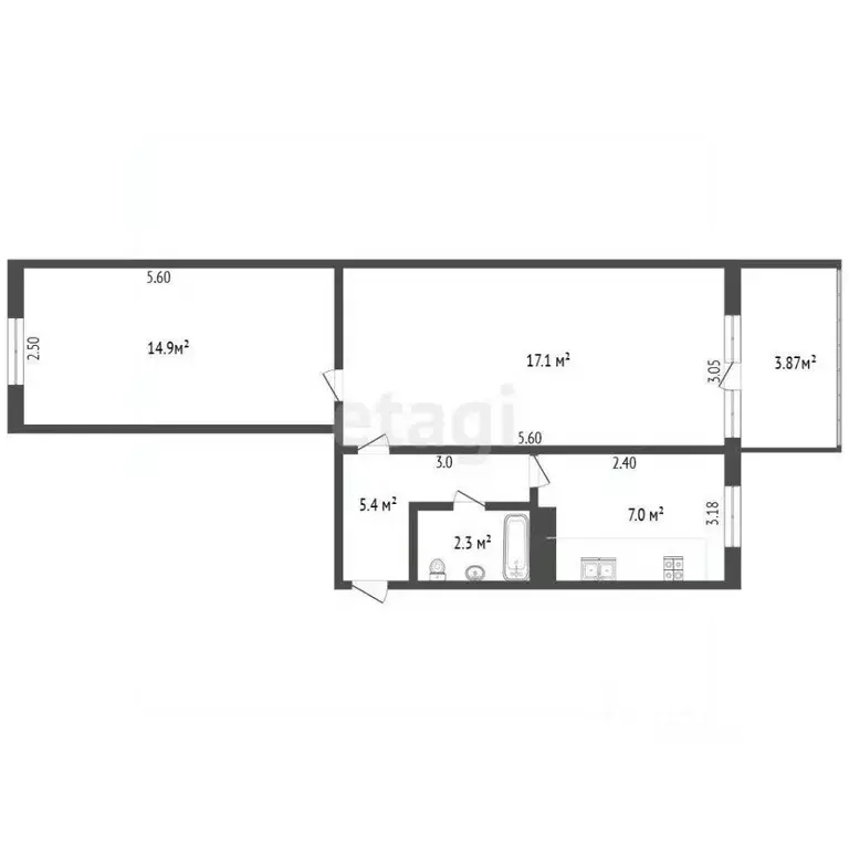 2-к кв. Крым, Ялта ул. Кривошты, 1 (51.0 м) - Фото 2