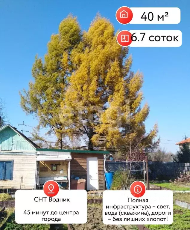 Дом в Хабаровский край, Хабаровский район, Водник СНТ ул. Зейская (40 ... - Фото 1