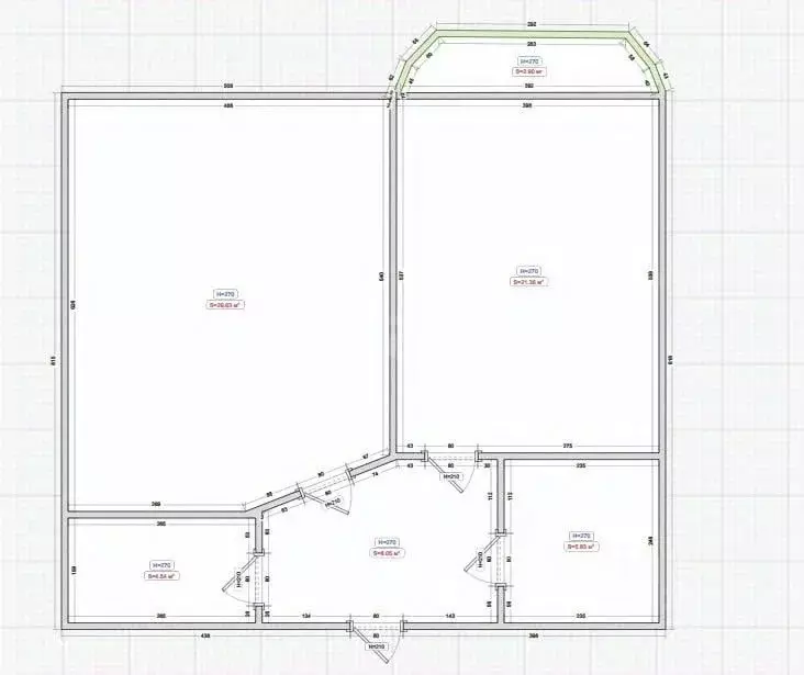 1-к кв. Ингушетия, Магас ул. Мочко Базоркина (41.8 м) - Фото 2