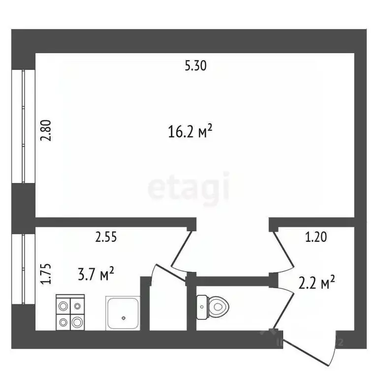 1-к кв. Камчатский край, Петропавловск-Камчатский просп. 50 лет ... - Фото 2