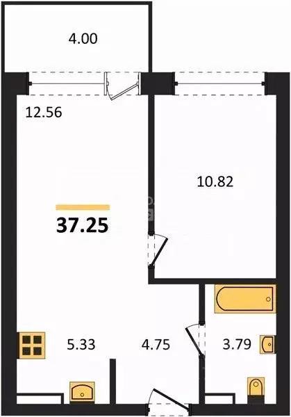 1-к кв. Челябинская область, Челябинский городской округ, пос. ... - Фото 2