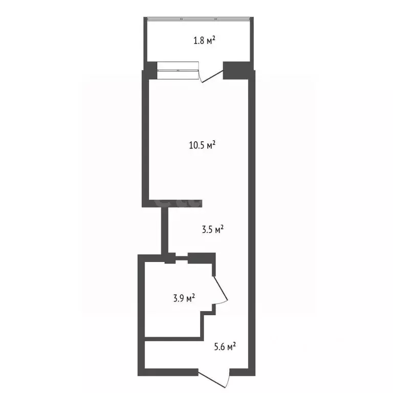 Студия Воронежская область, Воронеж ул. Независимости, 84/3 (23.5 м) - Фото 1