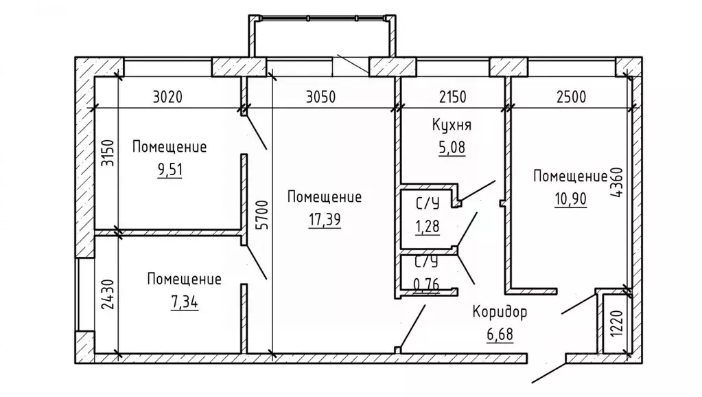 4-к кв. Кабардино-Балкария, Нальчик ул. Неделина (68.0 м) - Фото 2