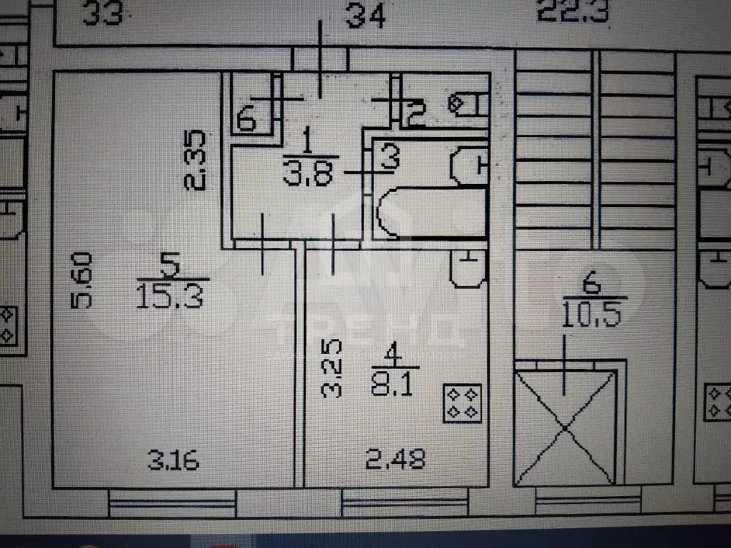 1-к. квартира, 30,7 м, 6/9 эт. - Фото 0