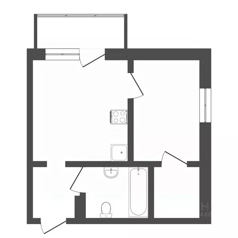 1-к кв. Тюменская область, Тюмень Полевая ул., 105 (51.0 м) - Фото 2