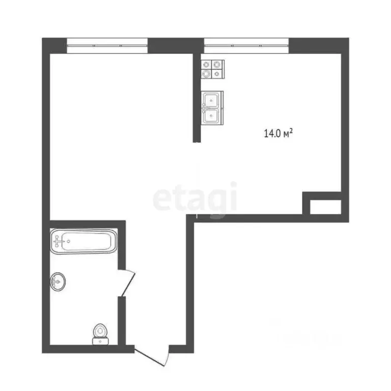 1-к кв. Тюменская область, Тюмень ул. Усиевича, 16 (31.0 м) - Фото 2