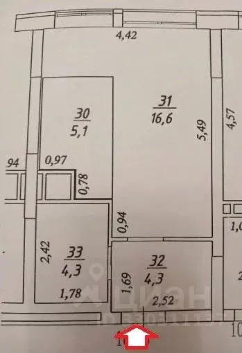 Студия Самарская область, Самара ул. Стара-Загора, 240 (30.3 м) - Фото 1