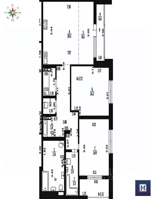 2-к кв. Свердловская область, Екатеринбург ул. Чемпионов, 4 (83.4 м) - Фото 1