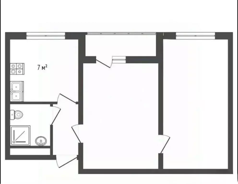 2-к кв. Санкт-Петербург дор. Муринская, 10к1 (42.0 м) - Фото 1