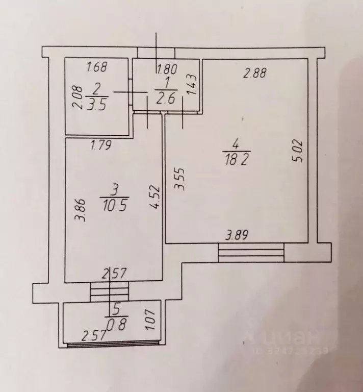 1-к кв. Татарстан, Пестречинский район, Шигалеевское с/пос, с. Новое ... - Фото 1