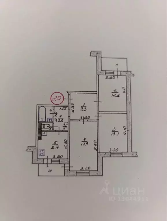 3-к кв. Крым, Симферополь ул. Балаклавская, 53 (70.0 м) - Фото 1