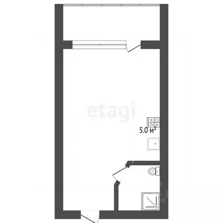 Студия Крым, Ялта ул. Суворовская, 8Д (17.0 м) - Фото 2