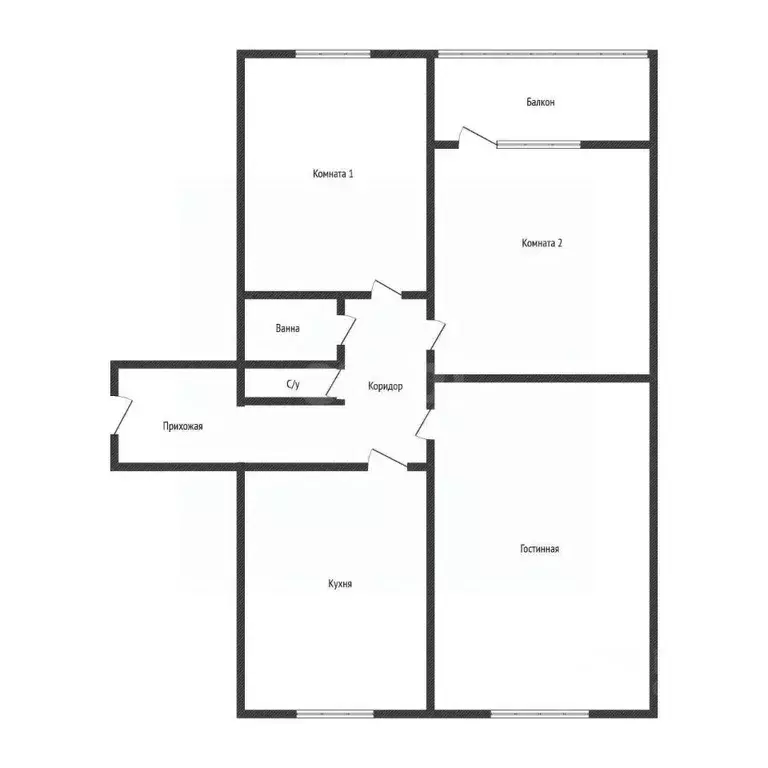 3-к кв. Белгородская область, Губкин ул. Раевского, 12А (62.2 м) - Фото 2