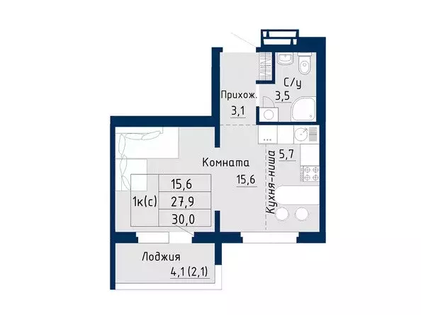 Продаётся 1-к квартира, 30 м - Фото 1