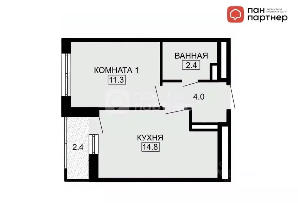 1-к кв. Ленинградская область, Мурино Всеволожский район, ул. ... - Фото 2