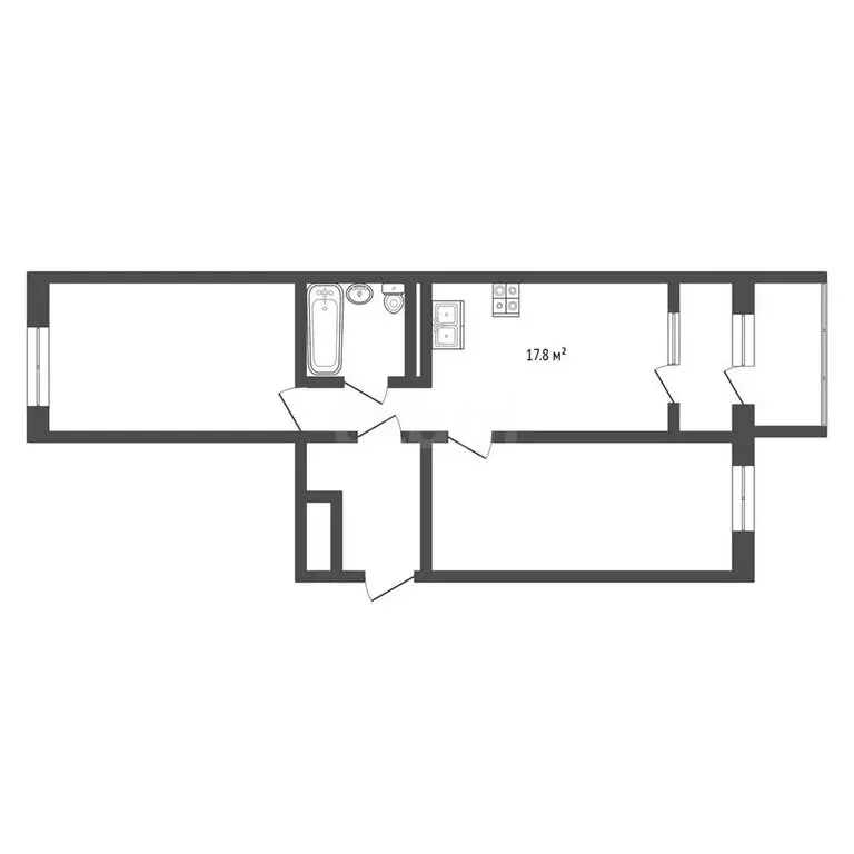 2-комнатная квартира: Сукко, Мирная улица, 9к1 (67.1 м) - Фото 1